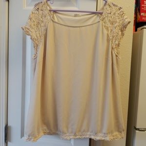 Cream colored dressy top